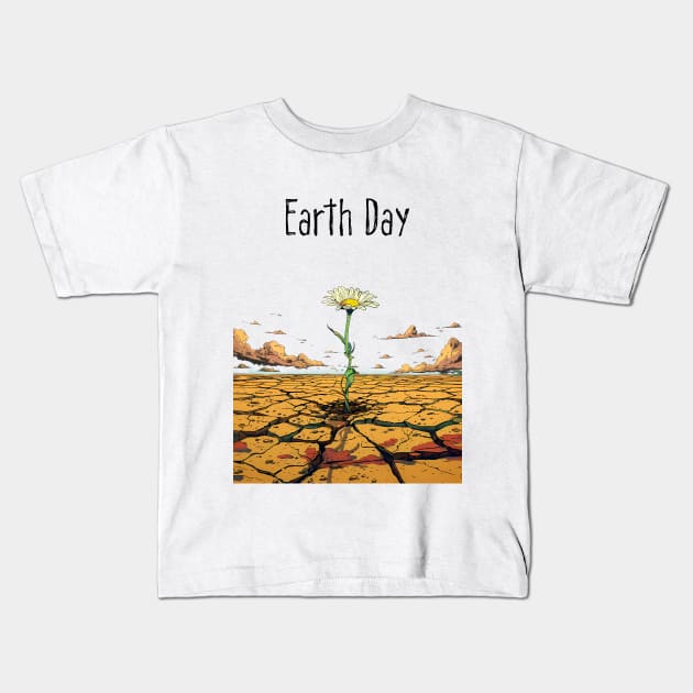 Earth Day: April 22nd A Reflection on Our Planet’s Fragile Existence on a light (Knocked Out) background Kids T-Shirt by Puff Sumo